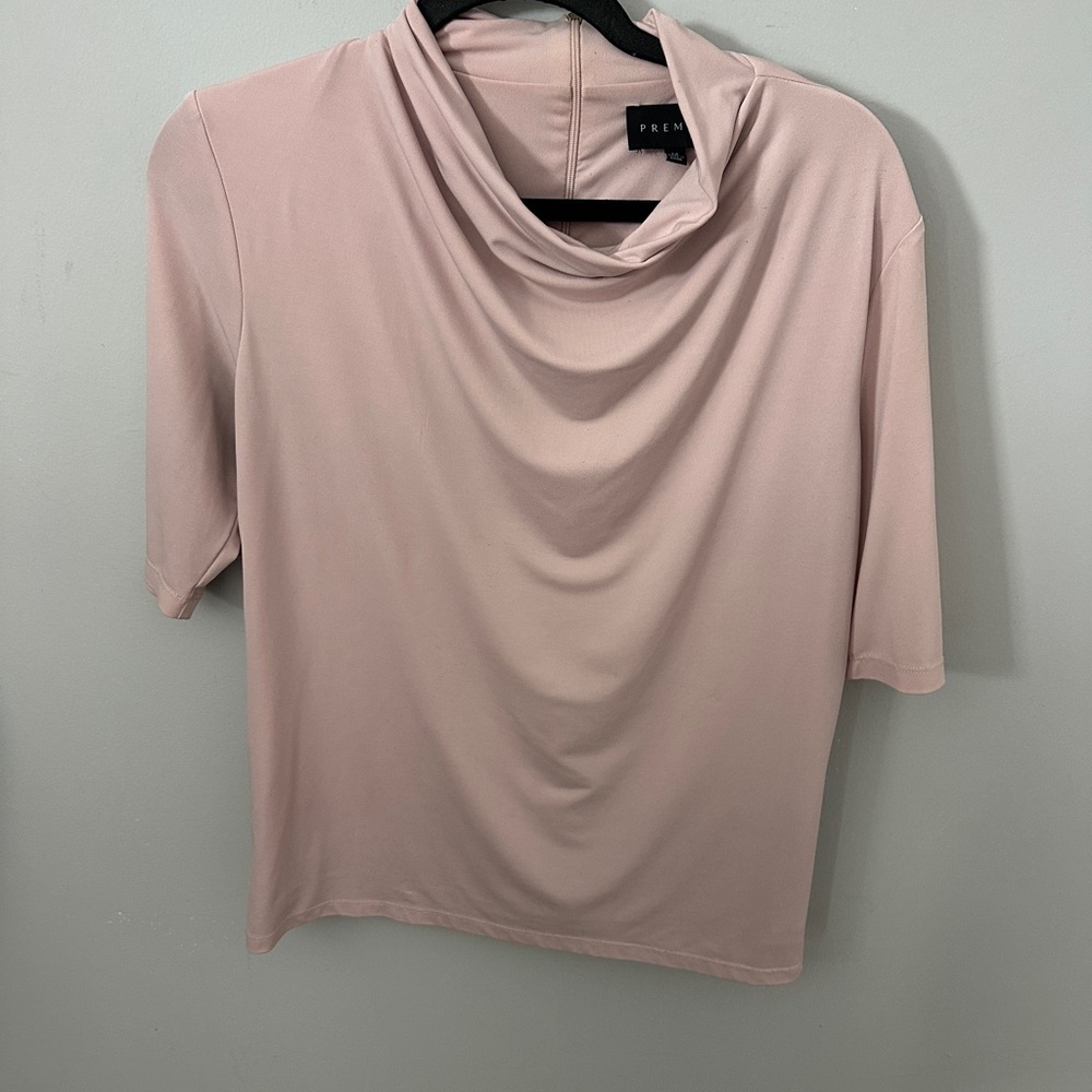 Premise Blush Pink Cowl Neck Top